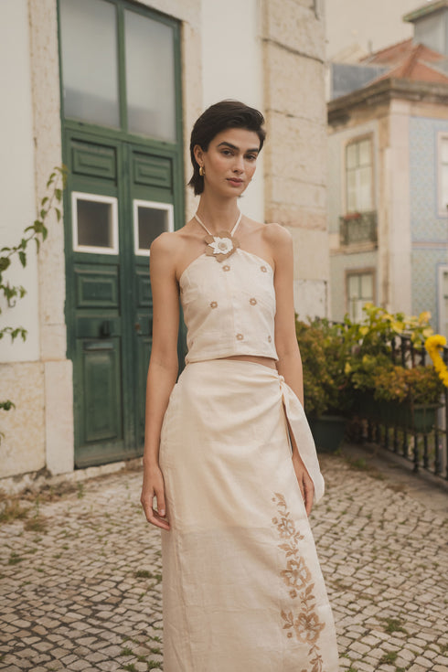 Inamorata Halter Top Cream